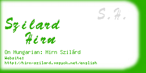 szilard hirn business card